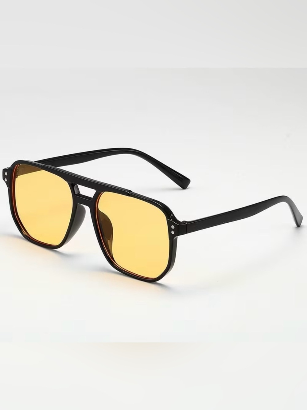 Black Frame Yellow Lens Men's Sunglasses